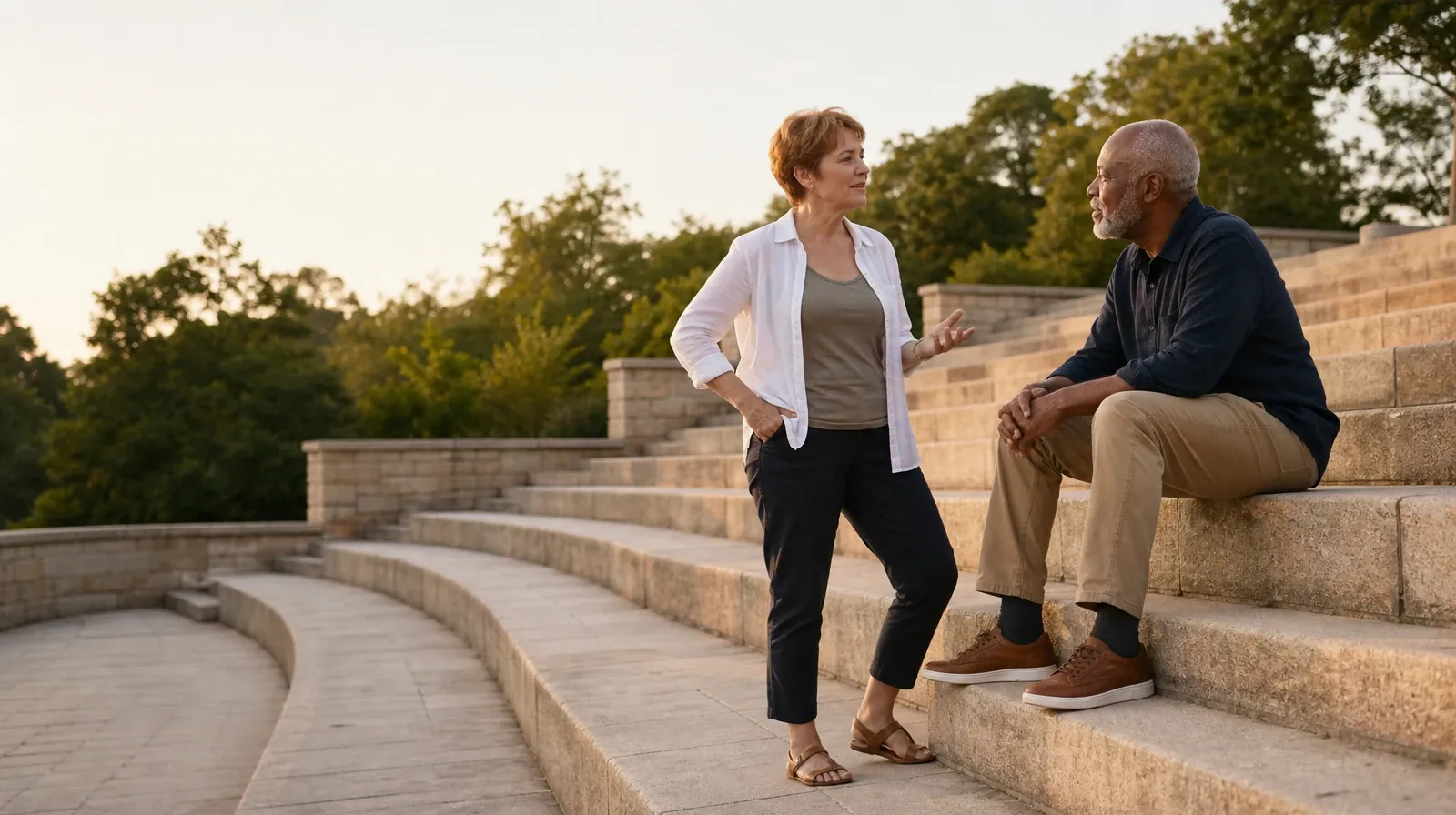 Previous Experience With Dialectical behavior therapy | A standing adult speaks with one hand at her hip while another… A standing adult speaks with one hand at her hip while another… · Previous Experience With Dialectical behavior therapy