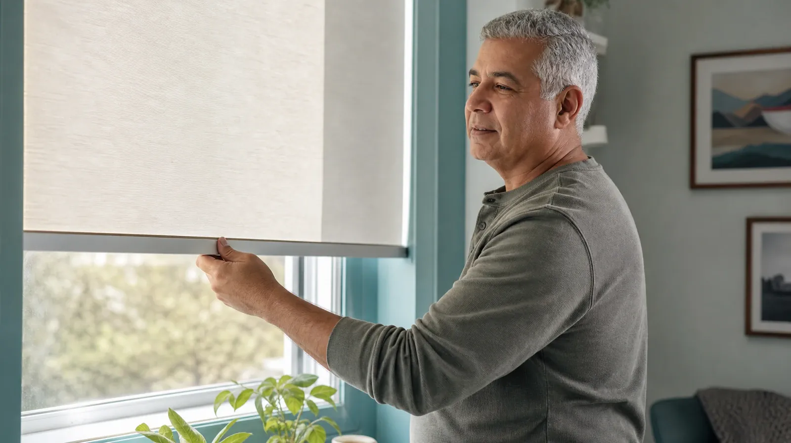 What to Expect From Experiential approaches in South Florida | An adult adjusts the lower edge of a plain cordless roller… An adult adjusts the lower edge of a plain cordless roller… · What to Expect From Experiential approaches in South Florida