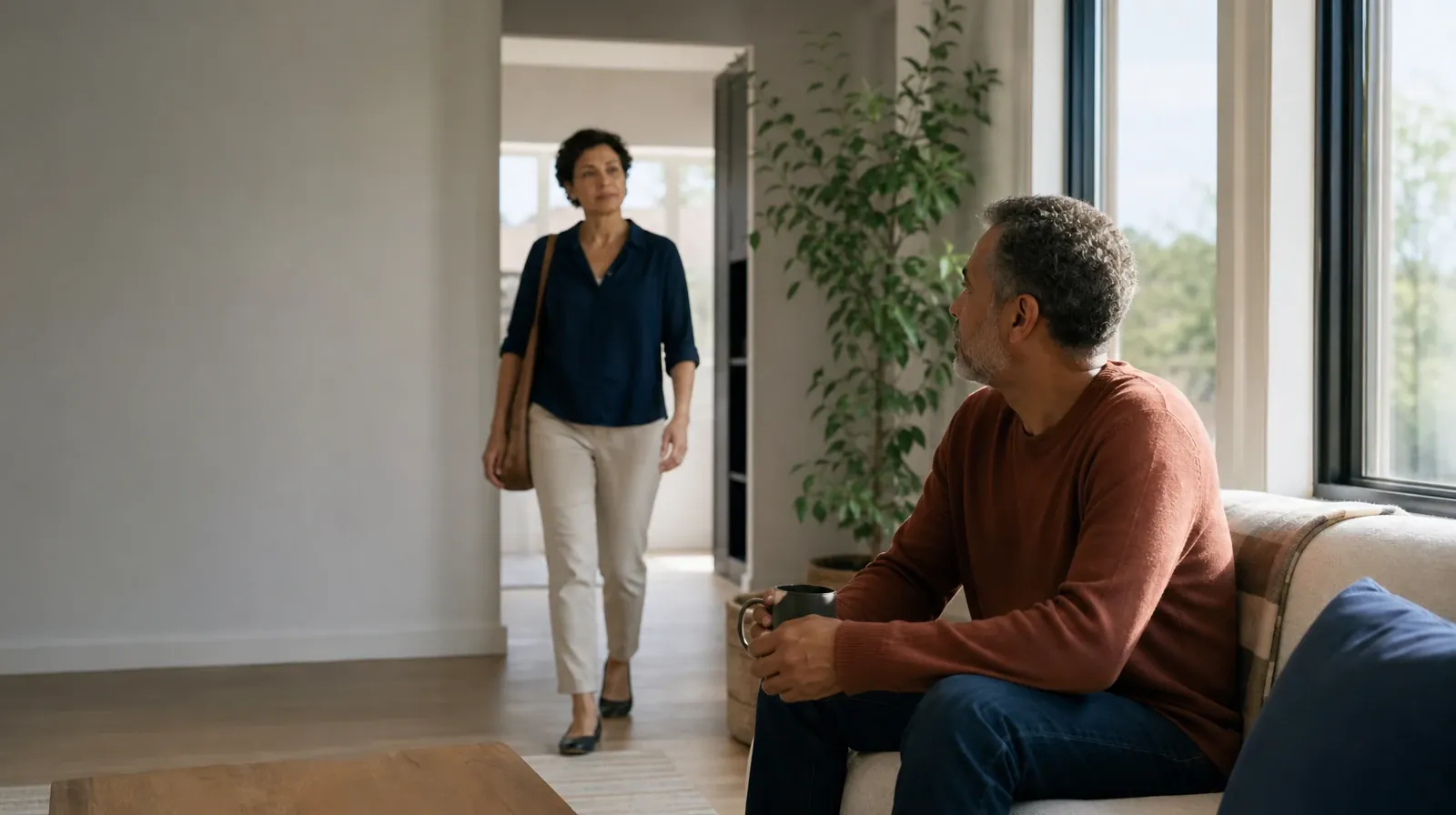 Qualified Practitioner Questions About Grief Support | One adult sits near a window as another enters One adult sits near a window as another enters · Qualified Practitioner Questions About Grief Support