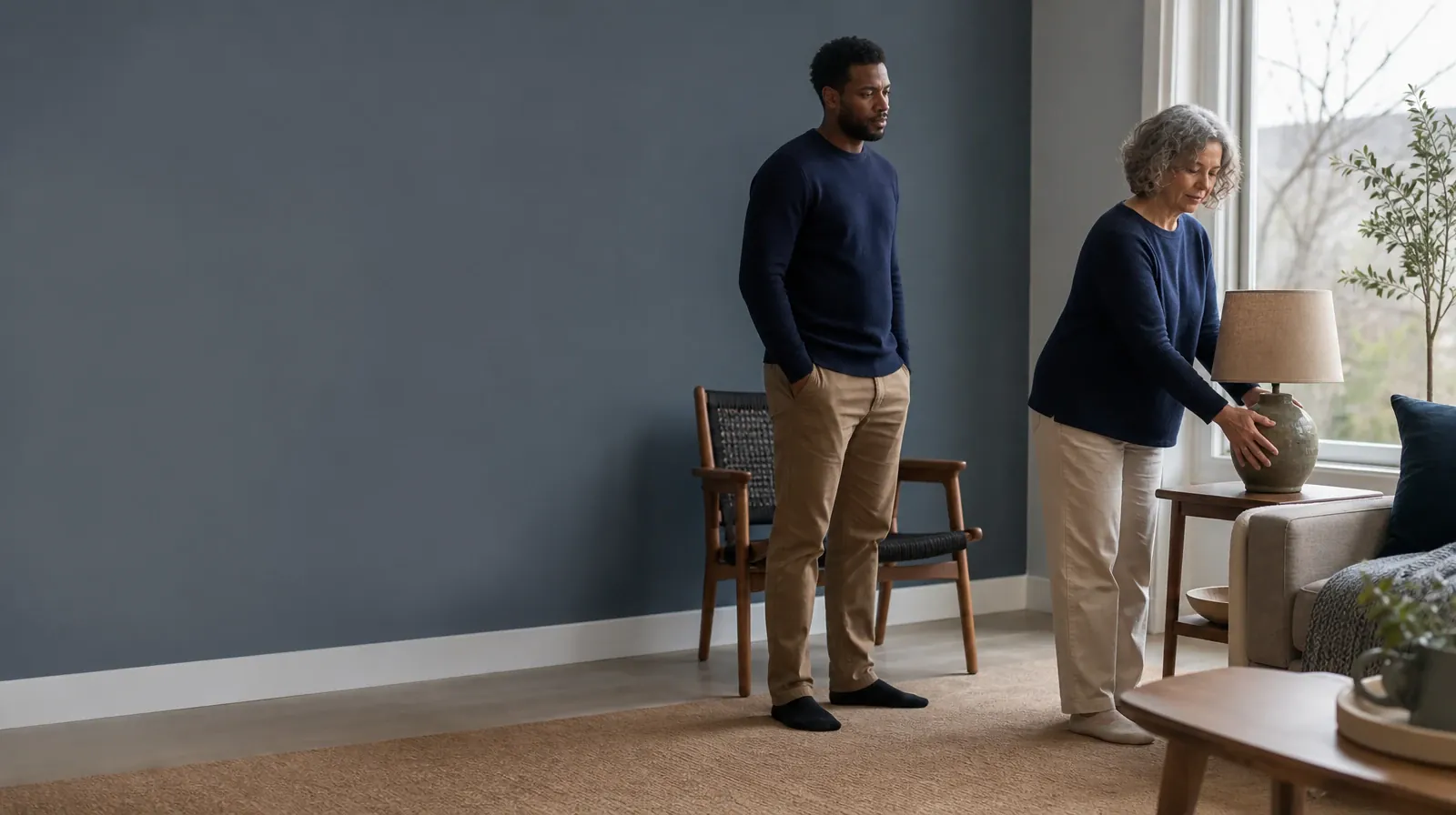 What to Expect From Grief support in South Florida | An adult adjusts a lamp while another waits nearby An adult adjusts a lamp while another waits nearby · What to Expect From Grief support in South Florida