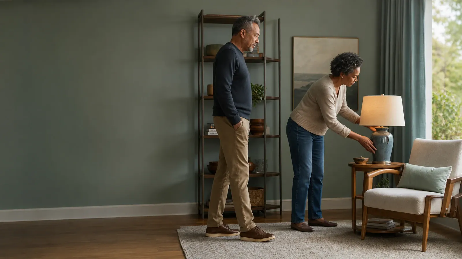 Medication Treatment Education Questions | An adult adjusts a lamp while another waits nearby An adult adjusts a lamp while another waits nearby · Medication Treatment Education Questions