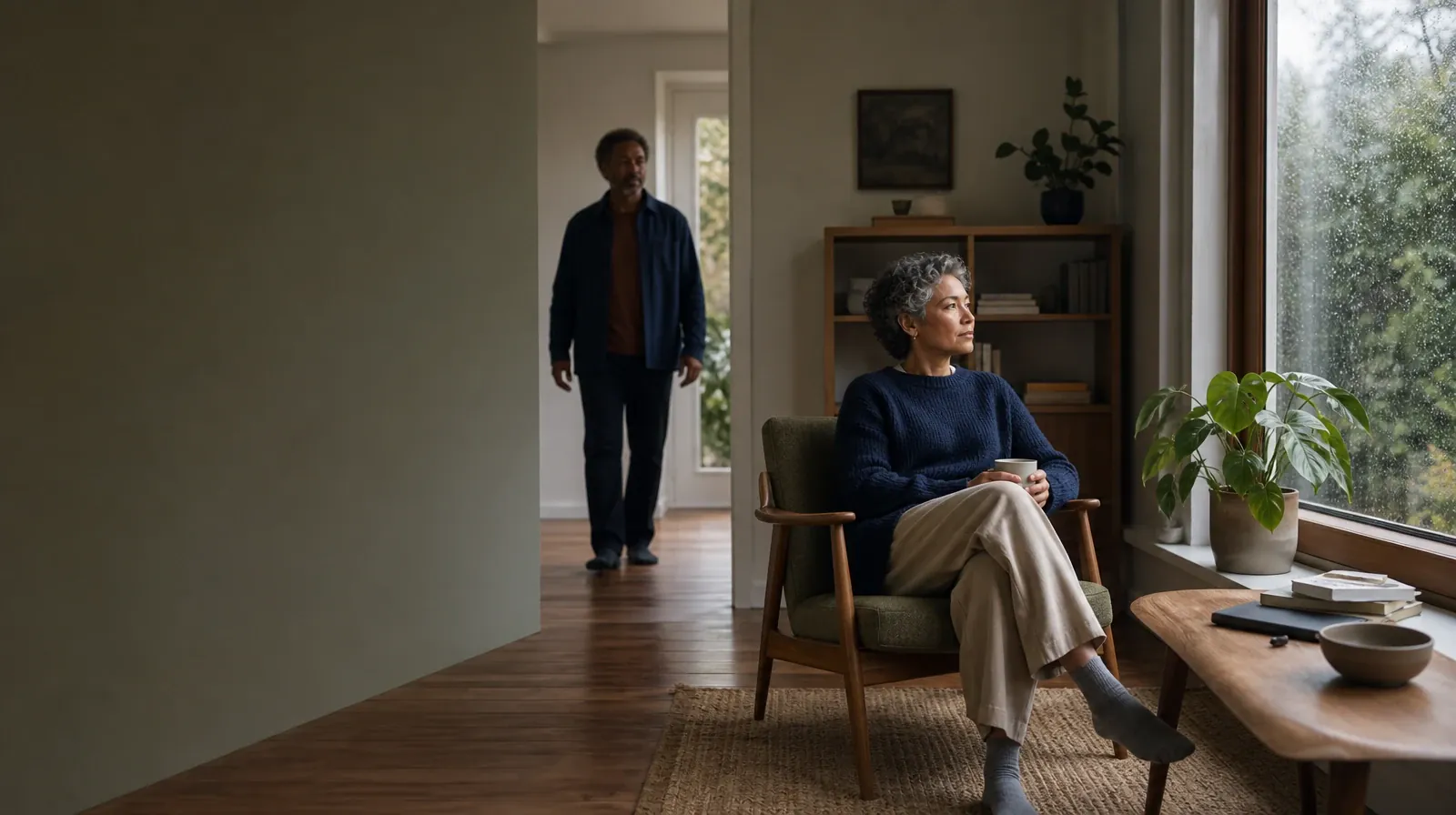 When Medication Education Does Not Fit | One adult sits near a window as another enters One adult sits near a window as another enters · When Medication Education Does Not Fit