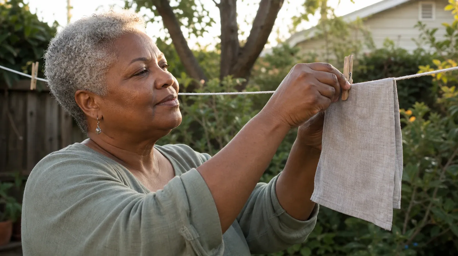 Individual and Group Formats for Music therapy in South Florida | An adult clips a small cloth napkin to a home clothesline… An adult clips a small cloth napkin to a home clothesline… · Individual and Group Formats for Music therapy in South Florida