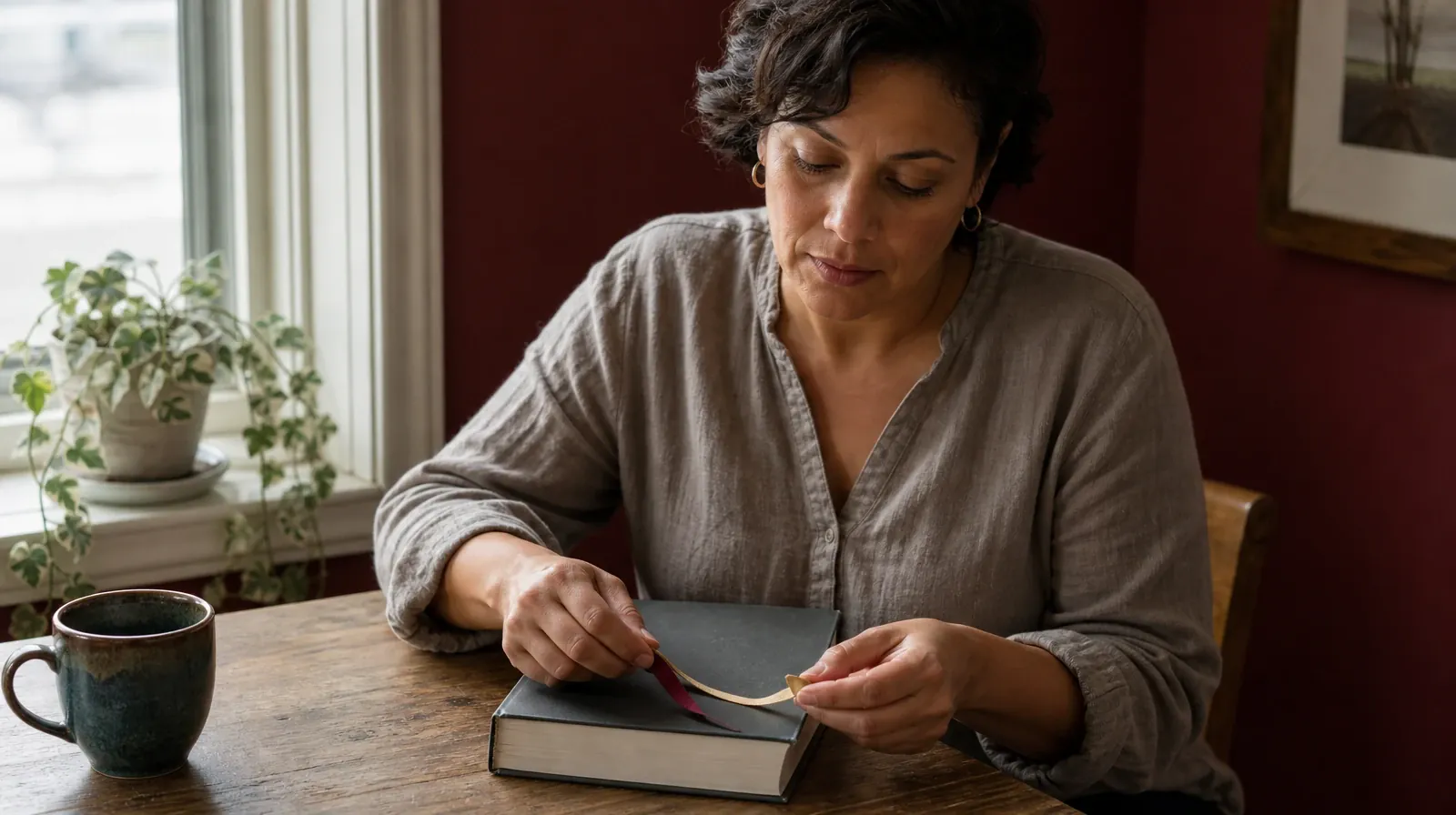 An adult separates two plain ribbon bookmarks on the… · Medication Questions Alongside Music therapy in South Florida