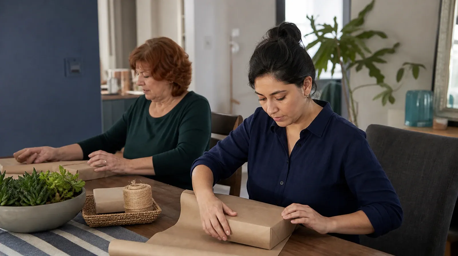 An adult wraps a small box in plain brown paper · What to Expect From Music therapy in South Florida