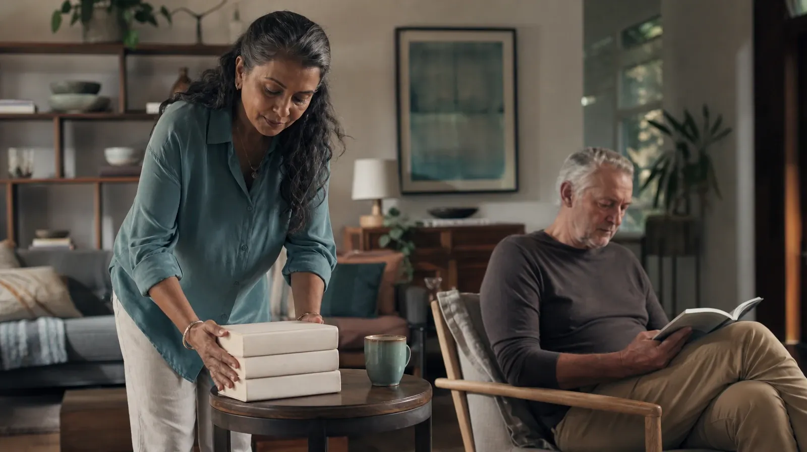 An adult stacks three plain books on a table · Qualified Practitioner Questions About Nutrition support