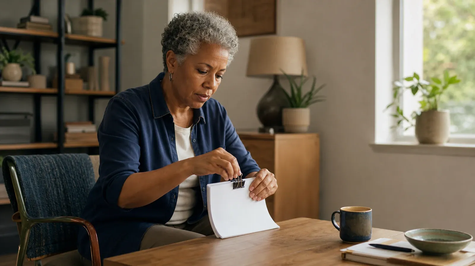 Reviewing Progress With Nutrition support in South Florida | An adult clips together a small stack of blank paper An adult clips together a small stack of blank paper · Reviewing Progress With Nutrition support in South Florida