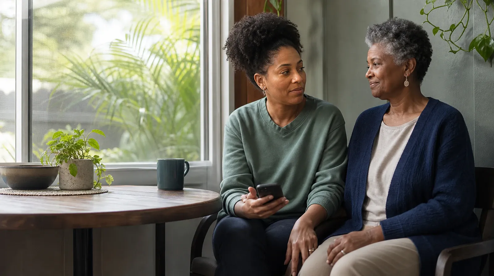 A First Treatment Conversation for Adults | Adults sharing an ordinary supportive moment Adults sharing an ordinary supportive moment · A First Treatment Conversation for Adults