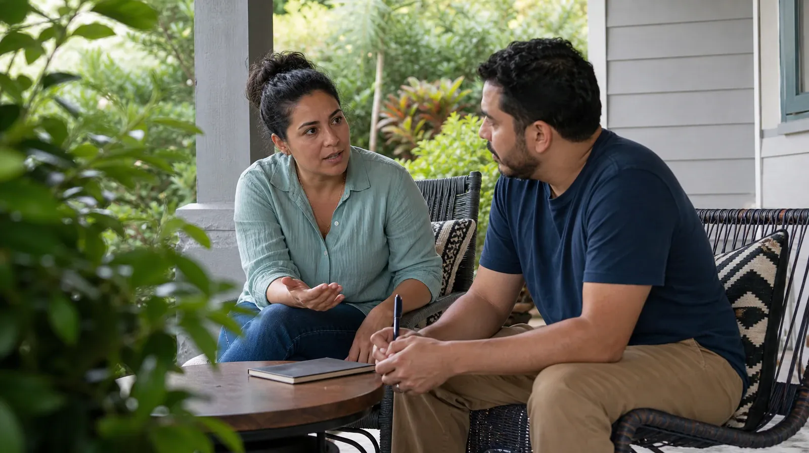 Adults sharing an ordinary supportive moment · Family Involvement for Haitian Creole-speaking Adults