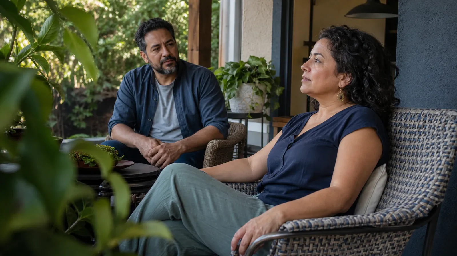 Adults sharing an ordinary supportive moment · Planning Time Away for Haitian Creole-speaking Adults