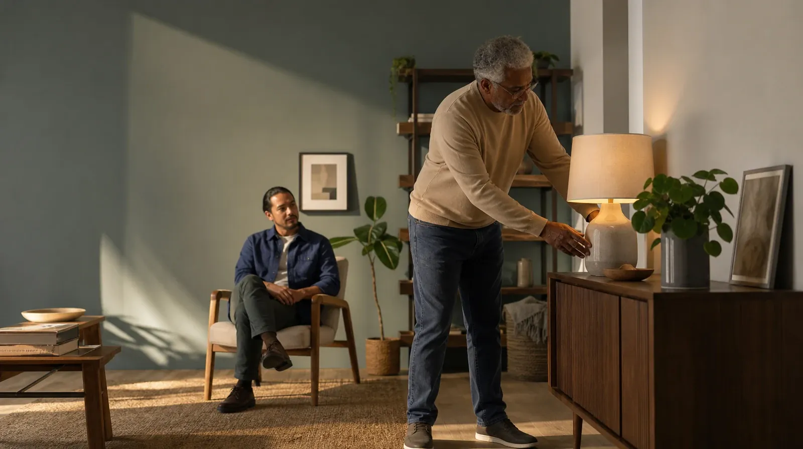 Questions About Privacy for Hospitality workers in South Florida | An adult adjusts a lamp while another waits nearby An adult adjusts a lamp while another waits nearby · Questions About Privacy for Hospitality workers in South Florida