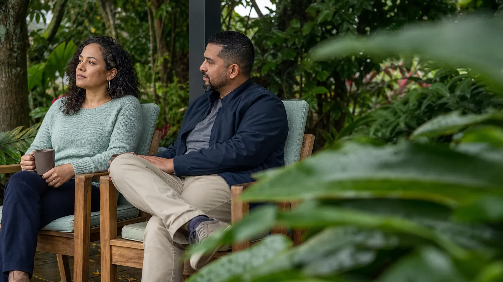 Planning Time Away for Latino communities in South Florida | Adults sharing an ordinary supportive moment Adults sharing an ordinary supportive moment · Planning Time Away for Latino communities in South Florida