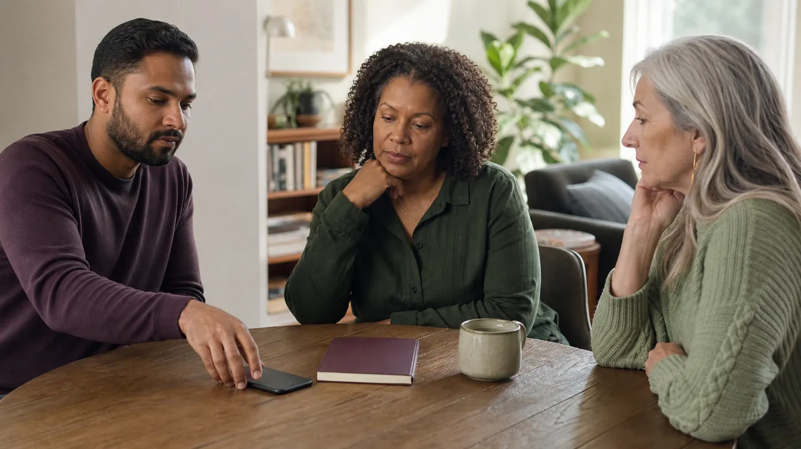Language and Accessibility for Families | An adult places a phone face down beside a closed notebook An adult places a phone face down beside a closed notebook · Language and Accessibility for Families