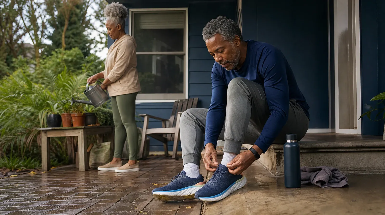 Addiction Treatment Questions for Veterans in South Florida | An adult ties a shoe on a low home step An adult ties a shoe on a low home step · Addiction Treatment Questions for Veterans in South Florida